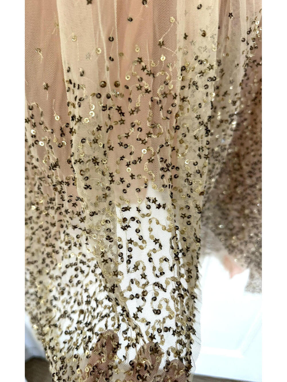 Free People NWT Sequins Midi Layered Skirt, Pink/Rose, Boho Style size XS - Picture 2 of 9